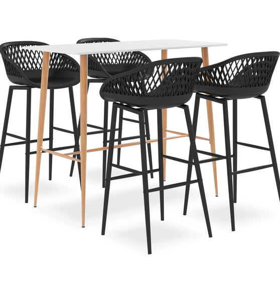 5-tlg. Bar-Set Weiß und Schwarz
