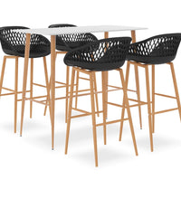 5-tlg. Bar-Set Weiß und Schwarz