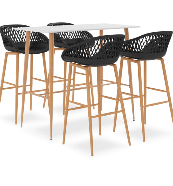 5-tlg. Bar-Set Weiß und Schwarz