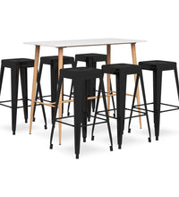 7-tlg. Bar-Set Weiß und Schwarz