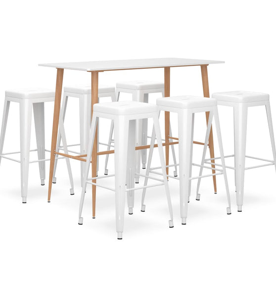 7-tlg. Bar-Set Weiß