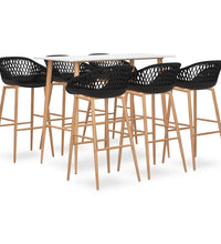 7-tlg. Bar-Set Weiß und Schwarz