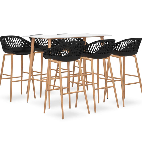 7-tlg. Bar-Set Weiß und Schwarz