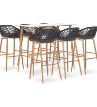 7-tlg. Bar-Set Weiß und Grau