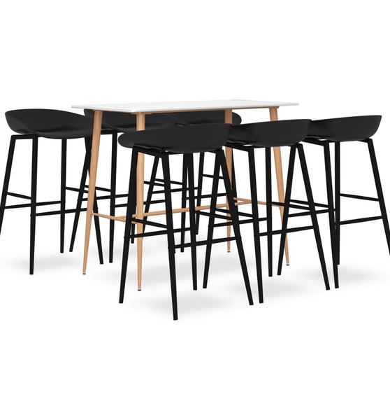7-tlg. Bar-Set Weiß und Schwarz