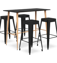 5-tlg. Bar-Set Schwarz