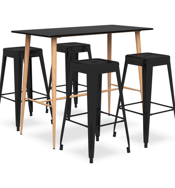 5-tlg. Bar-Set Schwarz
