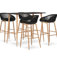 5-tlg. Bar-Set Schwarz