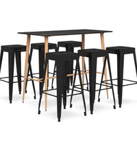 7-tlg. Bar-Set Schwarz