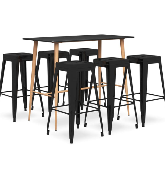 7-tlg. Bar-Set Schwarz