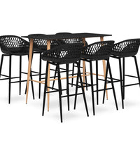 7-tlg. Bar-Set Schwarz