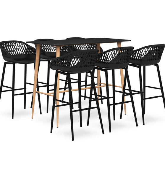 7-tlg. Bar-Set Schwarz