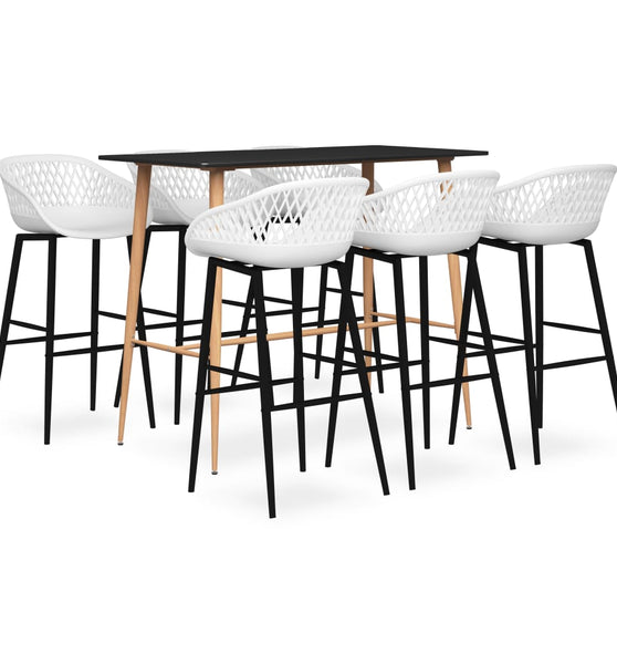 7-tlg. Bar-Set Schwarz und Weiß