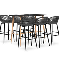 7-tlg. Bar-Set Schwarz und Grau