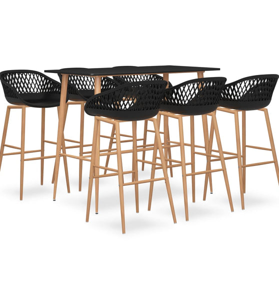 7-tlg. Bar-Set Schwarz