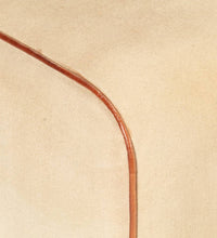 Sitzbank Turnbock-Design 58 cm Braun Echtleder Massivholz Mango