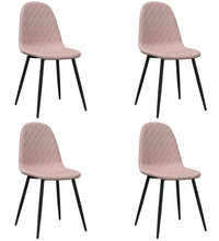 Esszimmerstühle 4 Stk. Rosa Samt