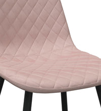 Esszimmerstühle 4 Stk. Rosa Samt