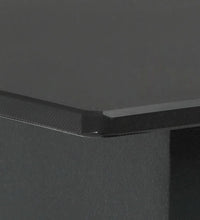 Garten-Esstisch Schwarz 190x90x74 cm Stahl und Glas