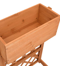 Garten-Spalier mit Blumenkasten Orange 45x30x74 cm Tannenholz