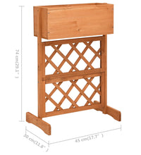 Garten-Spalier mit Blumenkasten Orange 45x30x74 cm Tannenholz