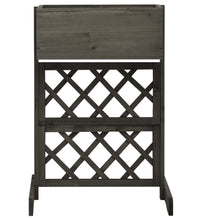 Garten-Spalier mit Blumenkasten Grau 45x30x74 cm Tannenholz