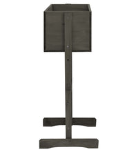 Garten-Spalier mit Blumenkasten Grau 45x30x74 cm Tannenholz