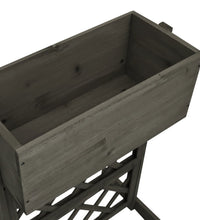 Garten-Spalier mit Blumenkasten Grau 45x30x74 cm Tannenholz