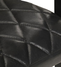 Freischwinger 6 Stk. Schwarz Echtleder