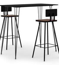 3-tlg. Bar-Set Schwarz