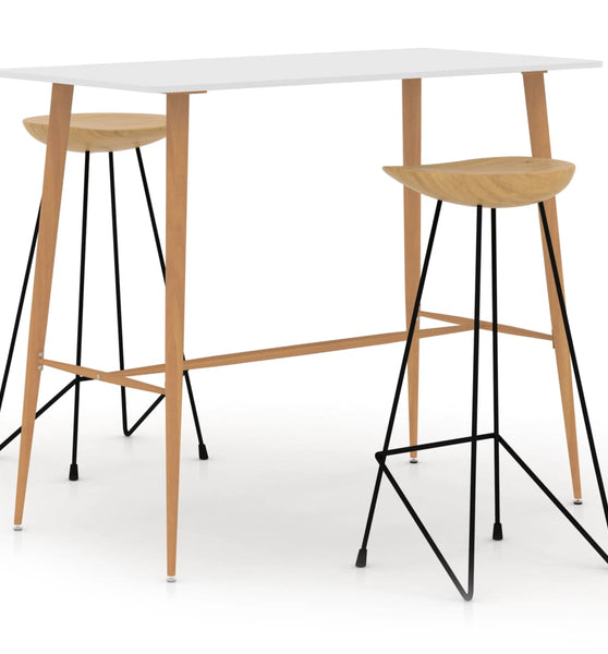 3-tlg. Bar-Set Weiß
