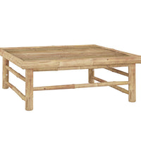 7-tlg. Garten-Lounge-Set mit Dunkelgrauen Kissen Bambus