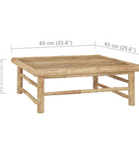 7-tlg. Garten-Lounge-Set mit Dunkelgrauen Kissen Bambus