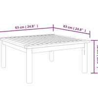 Garten-Beistelltisch 63x63x30 cm Akazie Massivholz