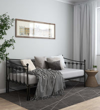 Ausziehsofa Bettgestell Schwarz Metall 90x200 cm