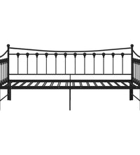 Ausziehsofa Bettgestell Schwarz Metall 90x200 cm