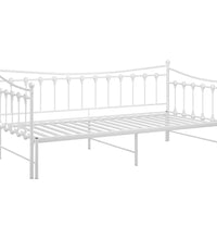 Ausziehsofa Bettgestell Weiß Metall 90x200 cm