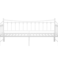 Ausziehsofa Bettgestell Weiß Metall 90x200 cm