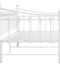 Ausziehsofa Bettgestell Weiß Metall 90x200 cm