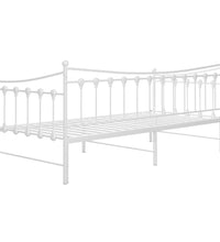 Ausziehsofa Bettgestell Weiß Metall 90x200 cm