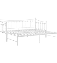 Ausziehsofa Bettgestell Weiß Metall 90x200 cm