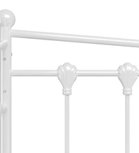 Ausziehsofa Bettgestell Weiß Metall 90x200 cm