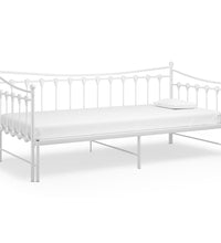 Ausziehsofa Bettgestell Weiß Metall 90x200 cm