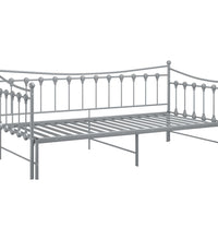 Ausziehsofa Bettgestell Grau Metall 90x200 cm