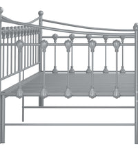 Ausziehsofa Bettgestell Grau Metall 90x200 cm