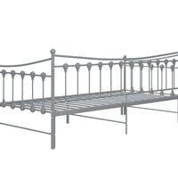 Ausziehsofa Bettgestell Grau Metall 90x200 cm
