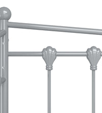 Ausziehsofa Bettgestell Grau Metall 90x200 cm