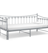 Ausziehsofa Bettgestell Grau Metall 90x200 cm