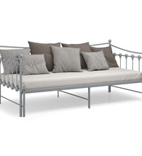 Ausziehsofa Bettgestell Grau Metall 90x200 cm