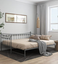 Ausziehsofa Bettgestell Grau Metall 90x200 cm